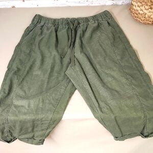 Lane Bryant Green Joggers Relaxed Fit Elastic Waist Size 22/24W PLUS